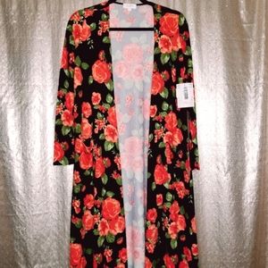 LuLaRoe BNWT S Sarah duster cardigan - red floral